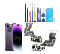 YWLRONG for iPhone 14 Pro Max Main Front Camera Replacement for iPhone 14 Pro Max A2651 A2893 A2894 A2895 A2896 Front Facing Camera with Flex Cables 12MP Repair with Tools