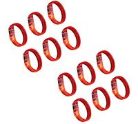 YWLUUOO 12 Light Up Bracelets for Night Parties Concerts Glowing Wristbands with Replaceable Battery Acrylic Design Multicolored LED Effect Party Essential Light Up Jewelry