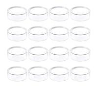 YWLUUOO 16Pcs Display Stands Clear Small Round Baseball Rings Stands Sphere Baseball Holder Enduring Softball Stand Organizers