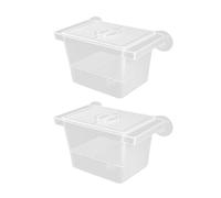 YWLUUOO 2PCS Clear Breeding Box Safe Incubator for Aquarium Fish Shrimp Fry Protections with Water Circulations 2 Dividers Shrimp Breeding Box