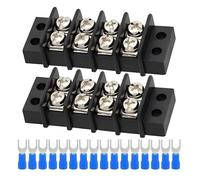 YWLUUOO 2pcs Double Row Screw Circuits Blocks 2-12 Positions for Safe Wiring for Home and Industrial Equipment Screw Connector