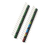 YWLUUOO 2Pcs Pin Headers 2.54mm Spacing 20pin Configuration Single Row Straight Color Coding Easy to Use Straight Pin Header Pack