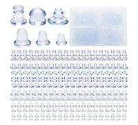 YWLUUOO 600PCS Silicone Earring Backs Clear Earring Backing Replacement for Post Fishhook Earrings Stoppers Back Pads