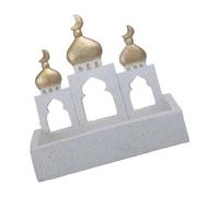 YWLUUOO And White Mosque Tower Display Desktop Ornament Islamics Cultural Decors Ramadans Eid Mubaraks Decors Storage Box Jewelry Storage Box