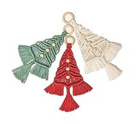 YWLUUOO Christmas Tree Decoration Pack with Wood Beads and Video Tutorial for Learning Making Practical Christmas Tree Decoration Pack