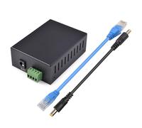 YWLUUOO Ethernet Separator Splitter Metal Case 12V 5A 10/100 / 1000Mbps Efficient RJ45 Power Supply for Networking Connection Power Over Ethernet Separator