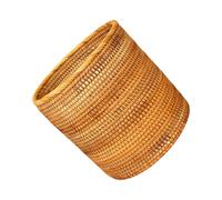 YWLUUOO Generous Size Litter Basket with Doublelayered Construction for Various Space Chinese Characters Handwoven Wooden Waste Container