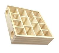 YWLUUOO Interactively Small Pet Mazes Wooden Cage with 360 Views Acrylic Lid Multiple Levels Paths Anxieties Relief Toy Compacts Rodents Mazes Toy