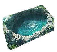 YWLUUOO Modern Absorbent 3D Optical Illusion Rug for Bathrooms and Entryways Quick Dry Indoor Mat