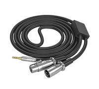 YWLUUOO Plated 3.5mm to Double 3Pin Cord Extension Cable Wire for Mixers Speakers 15cm to 10m Length Professional Wire