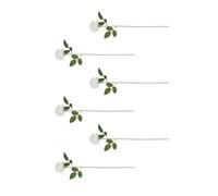 YWLUUOO Practical Set of 6 Lifelikes Soft Flocking Fabric Roses Portable for Florals Arrangements Daily Use Lifelikes Silk Roses