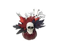 YWLUUOO Simulation Pumpkin with Leaves Statue Dashboard Ornaments False Pumpkin TV-Cabin Halloween Ornaments Holiday Decorations