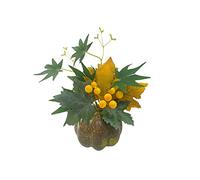 YWLUUOO Simulation Pumpkin with Leaves Statue Dashboard Ornaments False Pumpkin TV-Cabin Halloween Ornaments Holiday Decorations