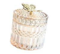 YWLUUOO Sturdy Glass Butterfly Jar Easy Open Storage Container Suitable for Storing Clip Tape and More Glass Jar