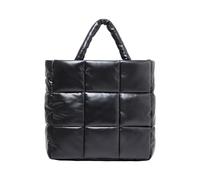 YWLUUOO Stylish and Spacious Quilted Tote Bag for Women Large Puffer Handbag with Zipper Closure Cotton Filling