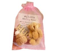 YWLUUOO Tiny Plush Bear with Inspirational Card Pocket Sized Soft Stuffed Toy Animal for Gifting Decoration Birthday Supplies Miniature Motivational Plush