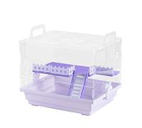 YWLUUOO Transparent Hamster Cage Easy to Clean Breathable House Easy to Assemble High-end House with Platform Ladder Hamster Cage Accessories for Syrian Hamsters