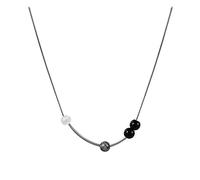 YWLUUOO Trend Light Luxury Beaded Collarbone Chain Temperament Simple Cold Wind Opal Bead Necklace Collarbone Chain