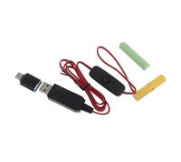 YWLUUOO Type-C/USB to 3V Power Supply Battery Adapter Cable with Switch Replace Batteries for Remote Control Toy Lamp USB Power Converter Wire DC-Buck Battery Line for Electronic