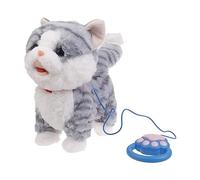 YWLUUOO Walking Plush Toy Toddler Crawling Learning Toy with Music Leash Control Kitten Electronic Gift Boy Girl Favor Electric Plush Pet Dog