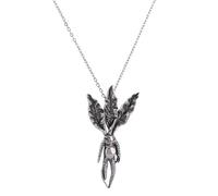 YWMAN Mandrake Root Necklace, Stainless Steel Magic Plant Pendant, Mandragora Witch Jewelry Gift for Women Men, Medium, Stainless Steel, No Gemstone