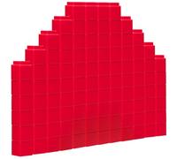 ywmigl 100 pcs red Linking Cubes for Math Counting Cubes manipulatives Plastic Counting Block Manipulative Learning Supplies for Educational Activities (Red)