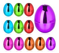ywmigl 12 Pcs Fillable Easter Eggs 2.36 Inch Easter Eggs with Hinge Plastic Empty Eggs for Easter Egg Hunt Basket Stuffers Easter Theme Decorations (Colorful)
