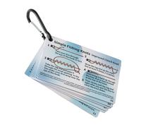 Ywmsfl 1 Set Beginner Fishing Knot Methods Guide Cards with 12 Techniques Illustrated Cards Waterproof Practical for Anglers Fishing Knots Guide Card