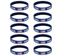 Ywmsfl 10 Piece Soccer Tournament Wristbands Bangles with Participating National Flags for Supporters Fan Gift Flag Bracelets