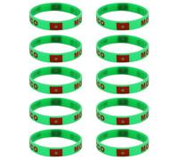 Ywmsfl 10 Piece Soccer Tournament Wristbands Bangles with Participating National Flags for Supporters Fan Gift Flag Bracelets