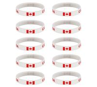 Ywmsfl 10 Piece Soccer Tournament Wristbands Bangles with Participating National Flags for Supporters Fan Gift Flag Bracelets