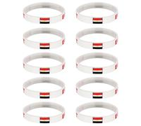 Ywmsfl 10 Piece Soccer Tournament Wristbands Bangles with Participating National Flags for Supporters Fan Gift Flag Bracelets