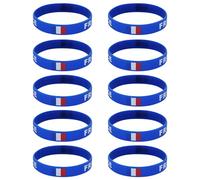 Ywmsfl 10 Piece Soccer Tournament Wristbands Bangles with Participating National Flags for Supporters Fan Gift Flag Bracelets