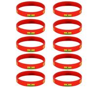 Ywmsfl 10 Piece Soccer Tournament Wristbands Bangles with Participating National Flags for Supporters Fan Gift Flag Bracelets