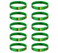 Ywmsfl 10 Piece Soccer Tournament Wristbands Bangles with Participating National Flags for Supporters Fan Gift Flag Bracelets