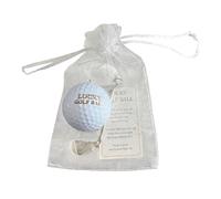 Ywmsfl 1Set Golf Themed Keychain Gift with Poem Card Included for Players As Thoughtful Present Reducing Anxieties in Sports Life Bag