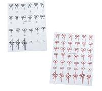 Ywmsfl 3D Self-Adhesive Nail Decals, Cute Nail Stickers, with Delicate Bow Design Stickers, Suitable for Parties and Special Occasions
