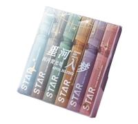 Ywmsfl 6Pcs Student Study Fluorescent Highlighters 6 Color Gentle on Eyes Fluid Inks Flows for Textbook Annotation and Fluorescent Highlighters