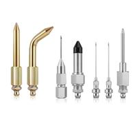 Ywmsfl 7Pcs Joint Nipple Straight Nozzle Coupler Elbow Fittings Adapter Needle Dispenser Injectors Grease Tool Accessory Set Adjustable Flows Lubrication Nozzle