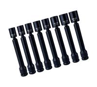 Ywmsfl 8PCS Multiple Angles Rotating Sockets Wrenches Extensions Practical Alloy Steel Suitable with Electric Impacts Driver and Ergonomic Extension Set