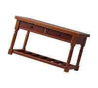 Ywmsfl Accuracy Constructed Tiny Oaken Desk with Storage Natural Beach Substance Exemplary for Model House Schoolroom Model Undertakings Green Oaken Toy Furniture
