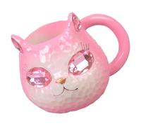 Ywmsfl Artistic Crystal Cats Face Coffee Mugs Handcrafted Resin Geode Design Unique Owners Elegant Homes Decors Resin Geode Mugs