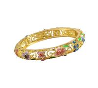 Ywmsfl Artistic Ethnic Enameled Clovers Alloy Featuring Drip Oil Craftsmanship Symbolizing Luck Love and Hope Drip Oil Craftsmanship Symbolizing Luck Love and Hope