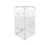 Ywmsfl Componentized Clear Polyacrylate Webspinner Pen Secure Swiveled Feeding Door Ideal for Spiders Scorpions High Integrity Attractive Webspinner Pen