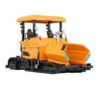Ywmsfl Construction Vehicle Paver Toy Model Child Safe Rounded Edges Model Road Paving Machine for Roleplay Game Boys Gift Manual Operate Engineering Vehicle Toy