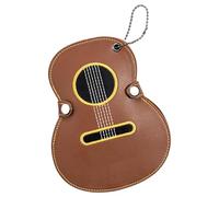 Ywmsfl Embroidered Guitar Pick Case Practical PU Leather Bag Fashionable Plectrum Storage Container for Music Enthusiasts