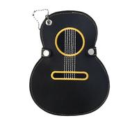 Ywmsfl Embroidered Guitar Pick Case Practical PU Leather Bag Fashionable Plectrum Storage Container for Music Enthusiasts