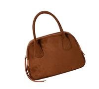 Ywmsfl Fashionable Korean Bowling Bag for Women Multi Functional Suedes Crossbody Purse with Roomy Interior and Top Handle Shoulder Bag