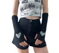 Ywmsfl Fingerless Arm Sleeves For Music Festival Subcultures Mittens Arm Animes Star/Heart Mittens For Cosplay Party