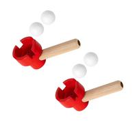 Ywmsfl Interactive Party Blow Ball Set Wood Encourages Social Play and Developmental Growth Hand Eye Coordination Toy
